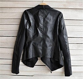 SODIALR-Mode-Vintage-Femmes-Mince-Motard-Motocyclette-PU-Cuir-Souple-Zippe-Veste-Manteau-Noir-L-0-0