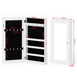 SoBuy-FRG77-W-Armoire–bijoux-murale-avec-miroir-Organisateur-de-vernis–ongles-porte-colliers-bracelets-lunettes-0-1