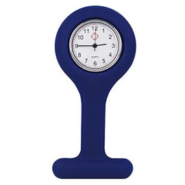 TRIXES-Montre--gousset-dinfirmire-en-silicone-avec-broche-bleu-marine-0