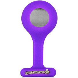 TRIXES Montre à gousset d’infirmière quartz en silicone avec broche violet TRIXES Montre à gousset d’infirmière quartz en silicone avec broche violet 4