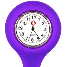 TRIXES Montre à gousset d’infirmière quartz en silicone avec broche violet TRIXES Montre à gousset d’infirmière quartz en silicone avec broche violet 6