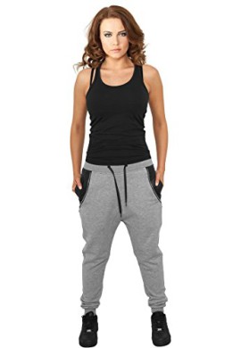 Urban-Classics-Damen-Sweatpants-Side-Zip-Leather-Pocket-0-3