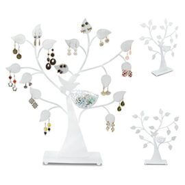 VENKON – Porte Bijoux « Arbre » pour le Stockage et la Présentation de Bijouterie Organisateur – Blanc – 43 x 38 cm VENKON – Porte Bijoux « Arbre » pour le Stockage et la Présentation de Bijouterie Organisateur – Blanc – 43 x 38 cm 3