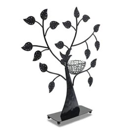 VENKON – Porte Bijoux « Arbre » pour le Stockage et la Présentation de Bijouterie Organisateur – Noir – 43 x 38 cm VENKON – Porte Bijoux « Arbre » pour le Stockage et la Présentation de Bijouterie Organisateur – Noir – 43 x 38 cm 4