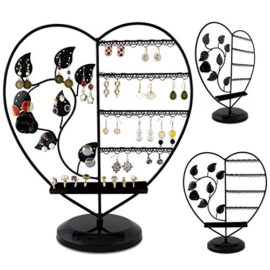 VENKON – Porte Bijoux « Coeur » pour Rangement & Présentation de Bijouterie Organisateur – Noir – 32 x 15 x 36 cm VENKON – Porte Bijoux « Coeur » pour Rangement & Présentation de Bijouterie Organisateur – Noir – 32 x 15 x 36 cm 3