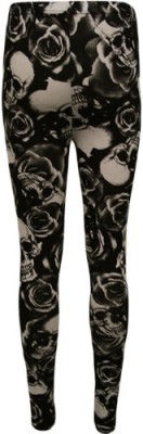 WearAll-Legging-de-tout-son-long-avec-imprim-des-crnes-et-des-roses-Leggings-Femmes-Tailles-36–42-0-1