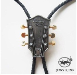 bolo tie cravate texane country cowboy western guitare antique argent bolo tie cravate texane country cowboy western guitare antique argent 2