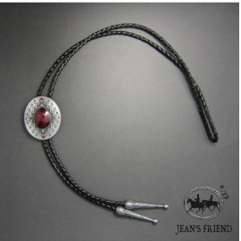 bolo-tie-cravate-texane-country-cowboy-western-rouge-flche-0-0