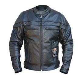 Bikers Gear UK Blouson renforcé en cuir effet vieilli Noir Sturgis Homme Bikers Gear UK Blouson renforcé en cuir effet vieilli Noir Sturgis Homme 2