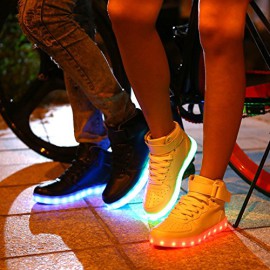 COOLERLED-Chaussure-Lumineuse-avec-7-Couleurs-Alterne-Led-USB-Rechargeable-Basket-Lumineuse-Chaussure-de-Skate-Board-USB-LED-de-Charge-Unisexe-pour-Femme-et-Homme-0-1