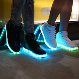 COOLERLED-Chaussure-Lumineuse-avec-7-Couleurs-Alterne-Led-USB-Rechargeable-Basket-Lumineuse-Chaussure-de-Skate-Board-USB-LED-de-Charge-Unisexe-pour-Femme-et-Homme-0-2