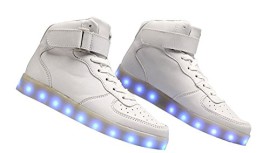 COOLER®LED Chaussure Lumineuse avec 7 Couleurs Alterne Led USB Rechargeable Basket Lumineuse Chaussure de Skate-Board USB LED de Charge Unisexe pour Femme et Homme COOLER®LED Chaussure Lumineuse avec 7 Couleurs Alterne Led USB Rechargeable Basket Lumineuse Chaussure de Skate-Board USB LED de Charge Unisexe pour Femme et Homme