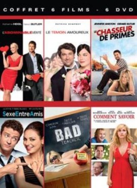 Comdies-romantiques-Coffret-6-DVD-Bad-Teacher-Sexe-entre-amis-Labominable-vrit-Le-Tmoin-amoureux-Comment-savoir-Le-chasseur-de-primes-0