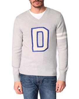 DIESEL – – Homme – Pull col V logo D Finferlo pour homme DIESEL – – Homme – Pull col V logo D Finferlo pour homme