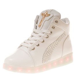 DoGeek Croix d’ange Chaussures LED Baskets Unisexe Femme Homme Argent USB Chaussures de Sports Baskets DoGeek Croix d’ange Chaussures LED Baskets Unisexe Femme Homme Argent USB Chaussures de Sports Baskets 2