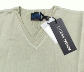 GUESS-Premium-homme-v-neck-pull-over-army-beigekaki-0-1