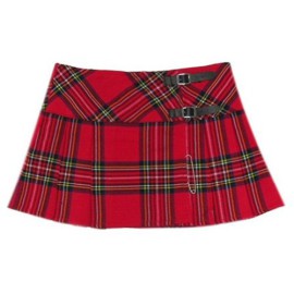 Mini jupe à carreaux kilt écossais punk rouge 34-56 Mini jupe à carreaux kilt écossais punk rouge 34-56 2