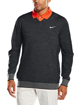 Nike Eng Knit 3d Pull manches longues Homme Dk Grey Heather/Charcoal Heather/Electro Nike Eng Knit 3d Pull manches longues Homme Dk Grey Heather/Charcoal Heather/Electro