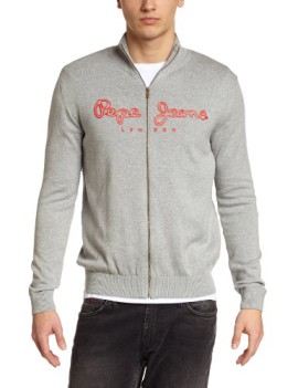 Pepe-Jeans-Berkshire-Pull-Uni-Col--fermeture-clair-Manches-longues-Homme-0