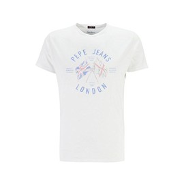 Pepe Jeans – T – Shirts Pepe Jeans Direction Flag PM502050 Blanc Pepe Jeans – T – Shirts Pepe Jeans Direction Flag PM502050 Blanc