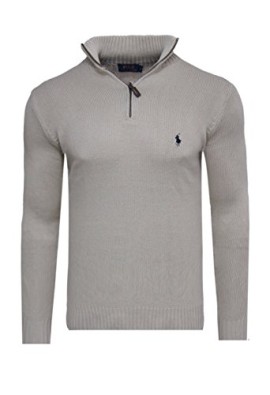 Polo-ralph-lauren-pull-zipper-pull-en-tricot-beige-taille-s-m-l-xL-xXL-0