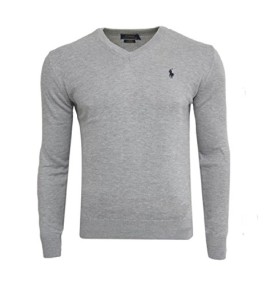 Ralph-Lauren-Herren-Pullover-Model-2015-Sweater-V-Neck-V-Ausschnitt-Small-Pony-Navy-Size-XXL-GRAU-0