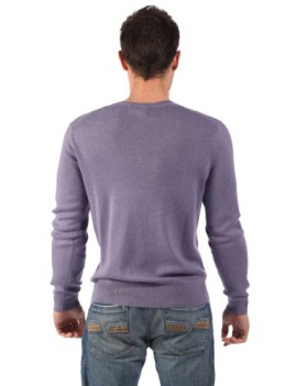 Ralph Lauren – Pull à col en V – coton pima – mauve – homme Ralph Lauren – Pull à col en V – coton pima – mauve – homme 4