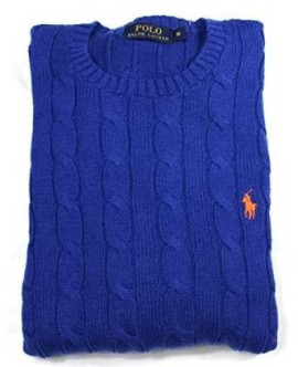 Ralph lauren pull-over pour homme à col rond-bleu Ralph lauren pull-over pour homme à col rond-bleu 2