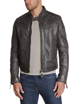 Redskins Drake – Veste en cuir – Manches longues – Homme Redskins Drake – Veste en cuir – Manches longues – Homme