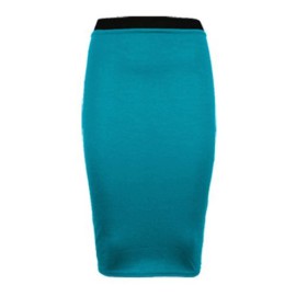 Runway Splash – Pour femme jupe crayon moulante mi-longue extensible unie pour bureau Runway Splash – Pour femme jupe crayon moulante mi-longue extensible unie pour bureau