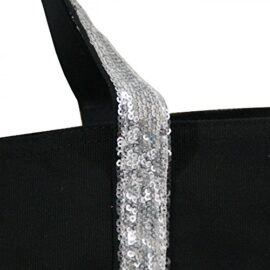 Shopping-et-Mode-Sac–main-cabas-noir-en-tissu-avec-lanires–paillettes-Noir-Tissu-0-1