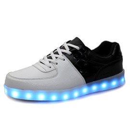 ToLFE Noir Blanc 7 Couleur Unisexe USB Charge Clignotante LED Lumiššre Lumineux Clignotants Chaussures de Sports Baskets ToLFE Noir Blanc 7 Couleur Unisexe USB Charge Clignotante LED Lumiššre Lumineux Clignotants Chaussures de Sports Baskets