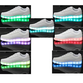 Topteck Femmes Hommes 7 couleurs de recharge USB Light Up Lovers Couple lumineux Sneakers Athletic LED pour le Parti Hip-hop Danse Topteck Femmes Hommes 7 couleurs de recharge USB Light Up Lovers Couple lumineux Sneakers Athletic LED pour le Parti Hip-hop Danse 4