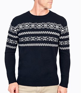 Wool Overs Pull Jacquard à col rond homme Wool Overs Pull Jacquard à col rond homme