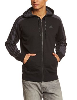 adidas Linear 3 Stripes Veste à capuche zippé Homme Black/Dark adidas Linear 3 Stripes Veste à capuche zippé Homme Black/Dark