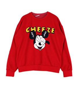reine--la-mode-Mode-Sweatshirt-des-Femmes-Mickey-Mouse-en-Vrac-Top-0
