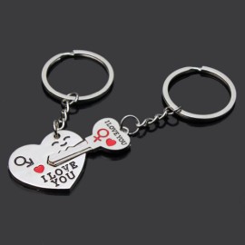 1-Paire-Romantique-Saint-Valentin-Amant-Cur-Porte-Cl-en-2-Partie-Cadeau-Couple-0-1