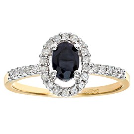 Bague-PR5647DIASAPPHIREH-Femme-Or-jaune-9-carats-236-Gr-Saphir-Diamant-023-Cts-0