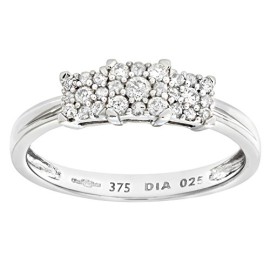 Bague-PR6855-DIAMOND-Femme-Or-blanc-9-carats-Diamant-025-Cts-0