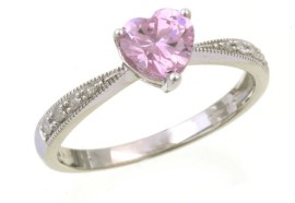 Bague – PR7629DIA+CZ PINK(K) – Femme – Or blanc (9 carats) 1.67 Gr – Oxyde de zirconium – Diamant 0.06 Cts Bague – PR7629DIA+CZ PINK(K) – Femme – Or blanc (9 carats) 1.67 Gr – Oxyde de zirconium – Diamant 0.06 Cts 3