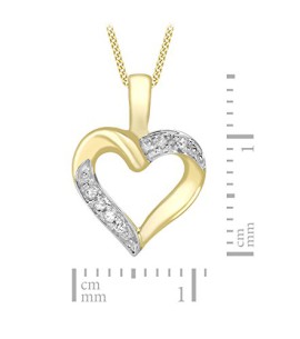 Carissima-Gold-Collier-Femme-avec-pendentif-1442264-Coeur-Or-jaune-9-Cts-149-Gr-Diamant-0-2