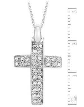 Carissima-Gold-Collier-Femme-avec-pendentif-Croix-Or-blanc-9-cts-27-Gr-Diamant-0-2