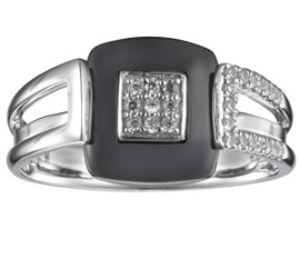 Ceranity-1-120058-N-Bague-Femme-Argent-9251000-362-gr-Cramique-Oxyde-de-zirconium-NoirBlanc-0