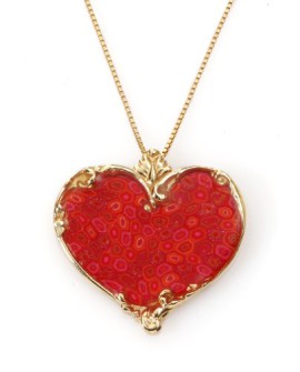 Collier-Coeur-dOr-Bijoux-Romantique-Pendentif-de-designer-fait-main-Cadeau-de-Noel-pour-femme-0