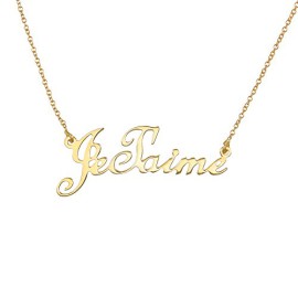 Collier Or Jaune « Je t’aime » – Femme Collier Or Jaune « Je t’aime » – Femme