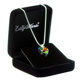 Collier en argent avec des éléments Swarovski d’origine Pendentif Coeur, multi-couleur, 14 mm, avec Box, un cadeau parfait pour une femme ou une petite amie Collier en argent avec des éléments Swarovski d’origine Pendentif Coeur, multi-couleur, 14 mm, avec Box, un cadeau parfait pour une femme ou une petite amie 2