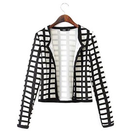 EJY-Femme-Noir-Blanc-Automne-Occasionnels-Parka-Blouson-Manteaux-Blazer-Veste-Tops-0-0