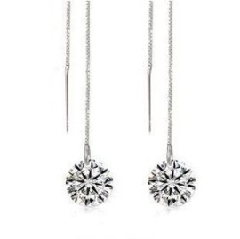 Fashmond- Boucles d’Oreilles pendantes chaîne étoile Argent fin 925 avec Oxyde de Zirconium bijou femme fille- Cadeau Saint Valentin Anniversaire Mariage Fête Fashmond- Boucles d’Oreilles pendantes chaîne étoile Argent fin 925 avec Oxyde de Zirconium bijou femme fille- Cadeau Saint Valentin Anniversaire Mariage Fête