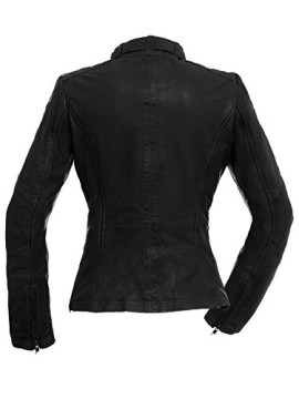 Femmes Moto veste SHELLY en 100 % cuir de couleur noir Femmes Moto veste SHELLY en 100 % cuir de couleur noir 3