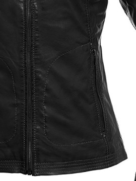 Femmes Moto veste SHELLY en 100 % cuir de couleur noir Femmes Moto veste SHELLY en 100 % cuir de couleur noir 5